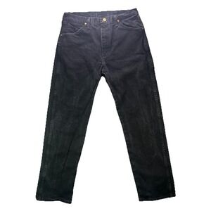 Vintage Wrangler Jeans Mens 33x32 Shadow Black Cowboy Cut Original Western Denim